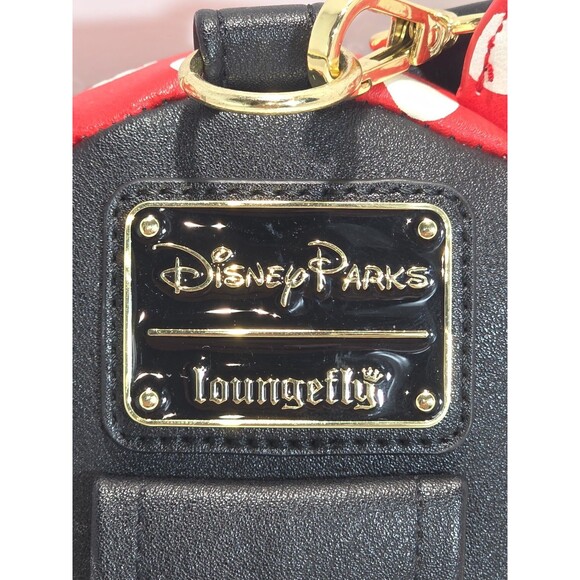 LOUNGEFLY DISNEY MINNIE MOUSE POLKA DOT BLACK SEQUIN WRISTLET BAG main image 7